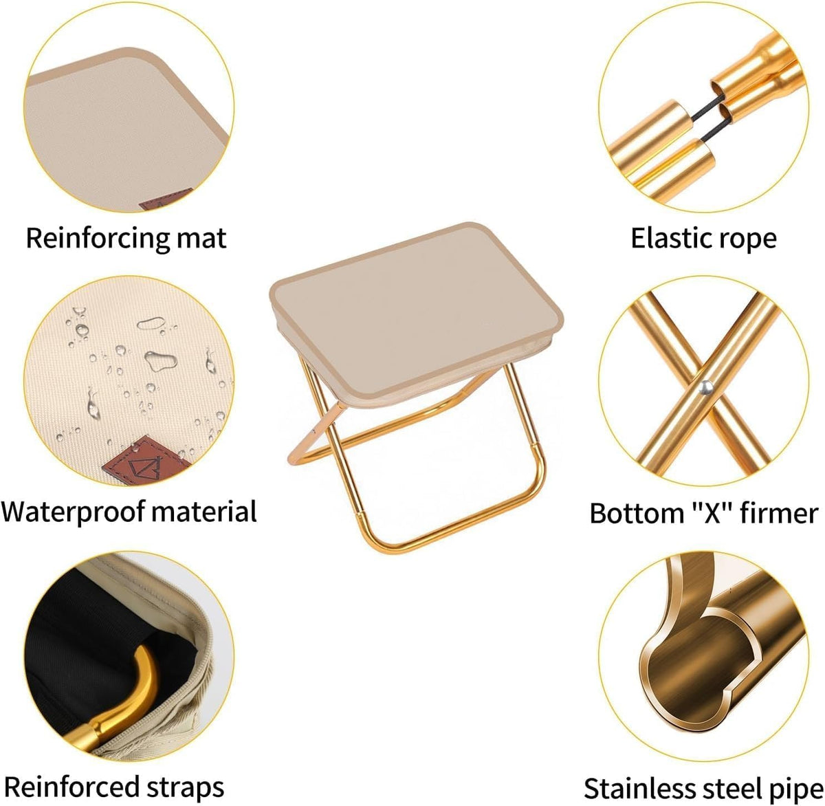 Portable Folding Stool – Lightweight Foldable Seat for Camping, Travel, Picnic & Outdoor Use
