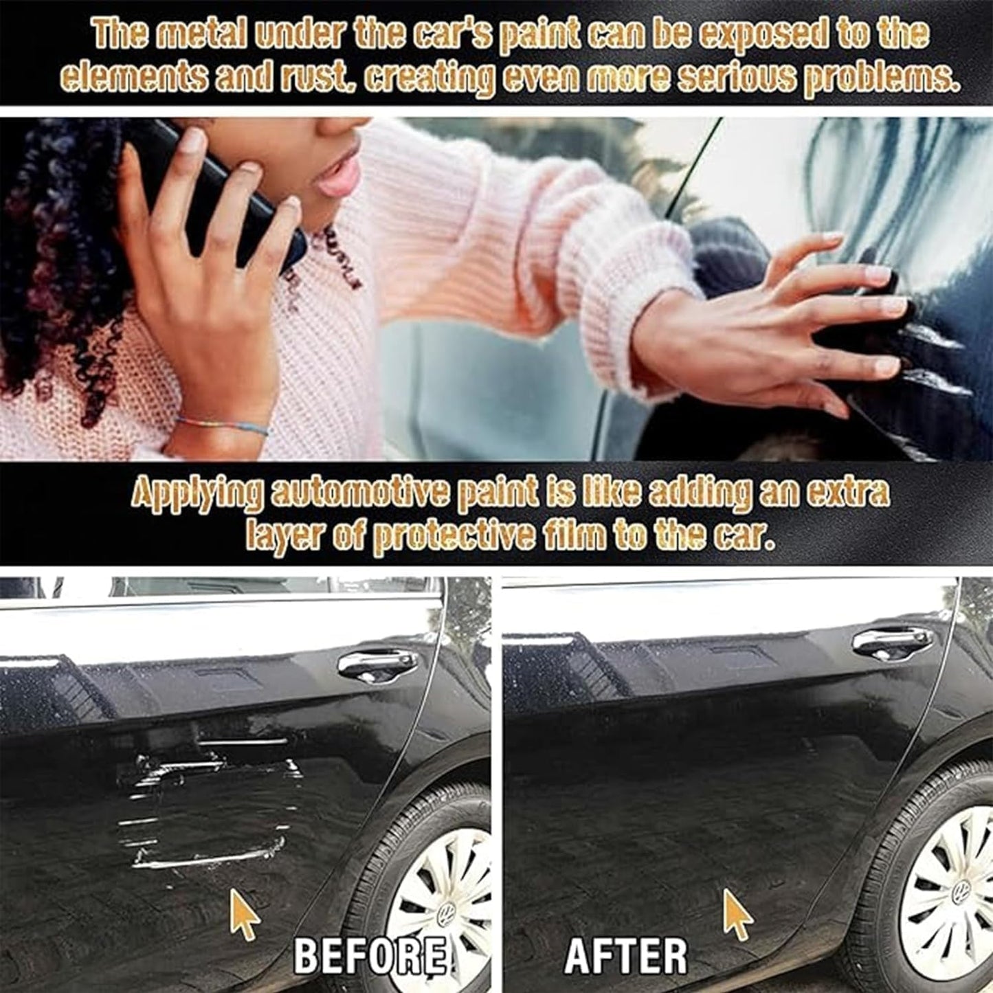 Car Scratch Repair Paint Pen – 2 in 1 Touch Up Pen for Car Scratches