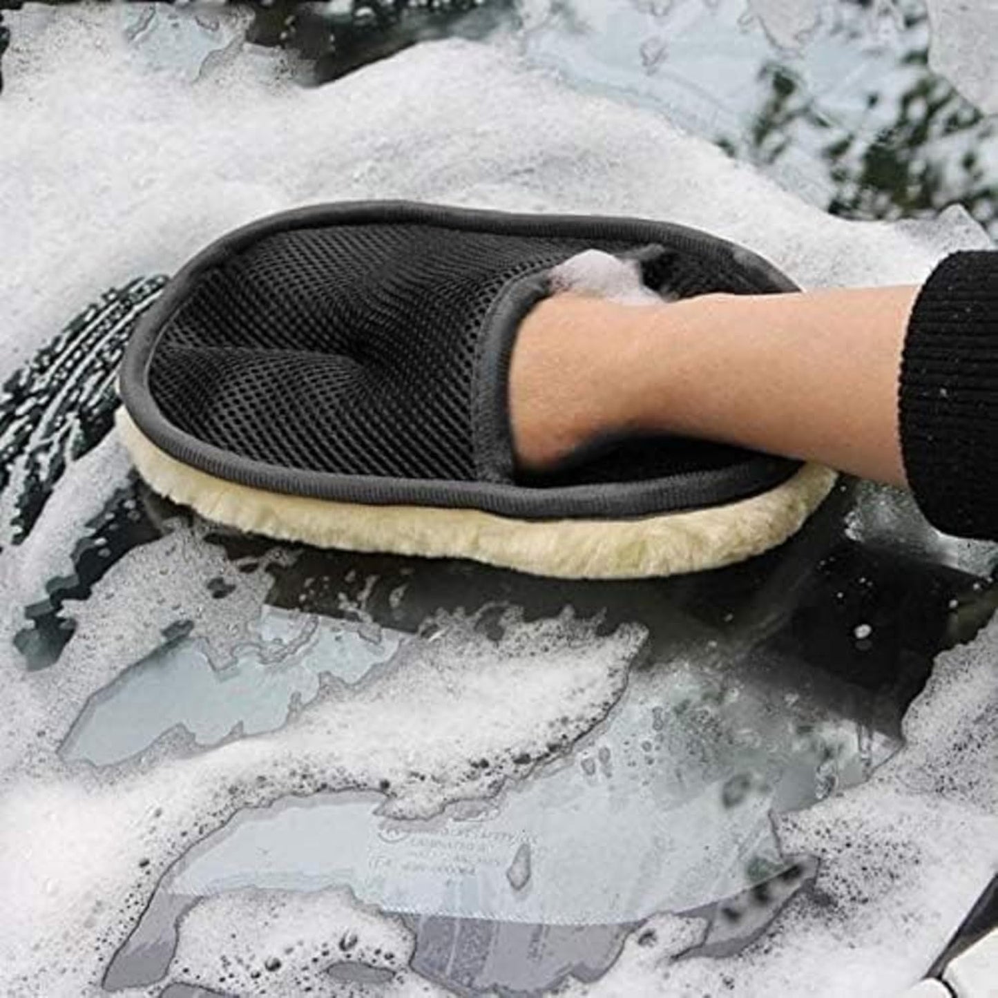 Premium Microfiber Car Cleaning Glove | Car Wash Cleaning Mitt for Interior & Exterior