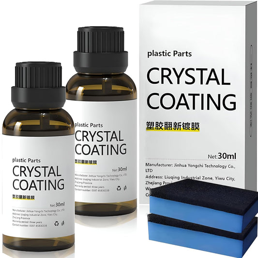 Car Plastic Crystal Coating 30ml (Pack of 2) – Interior Trim Restorer & Dashboard Shine Protector