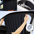 Magnetic Car Window Curtains (4 Pcs) – Side Window Sun Shade & Privacy Cover, Removable Car Sun Protection Screen (Black)