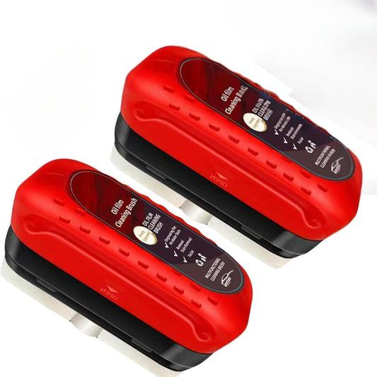 Car Windshield Oil Film Cleaning Brush (Pack of 2) – Automotive Glass Cleaner Sponge for Clear Vision & Water Spot Removal