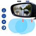 Car Rear View Mirror Anti Fog Film (Oval 2 PCS) | Waterproof Anti-Rain Mirror Protector | Anti-Glare, Anti-Scratch Nano Coating Film | Clear Vision Side Mirror Protection for Cars & SUVs