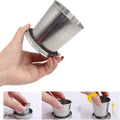 Portable Folding Stainless Steel Travel Cup - Collapsible Metal Drinking Mug with Keychain, Compact Camping Cup for Travel, Trekking & Outdoor Use
