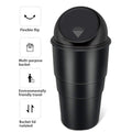 Portable Car Dustbin with Lid –  Car Garbage Bin, Mini Trash Can for Car | Cup Holder Design (Multiple Colors)