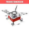 Lightweight Stainless Steel Portable Folding Camping Gas Stove - Outdoor Cooking Stove for Camping, Trekking & Picnic