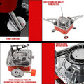 Lightweight Stainless Steel Portable Folding Camping Gas Stove - Outdoor Cooking Stove for Camping, Trekking & Picnic