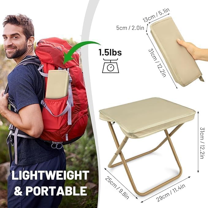 Portable Folding Stool – Lightweight Foldable Seat for Camping, Travel, Picnic & Outdoor Use