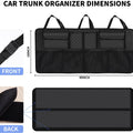 Car Trunk Organizer Backseat Hanging Storage (Black) – Heavy Duty Storage for SUV, MPV & Truck