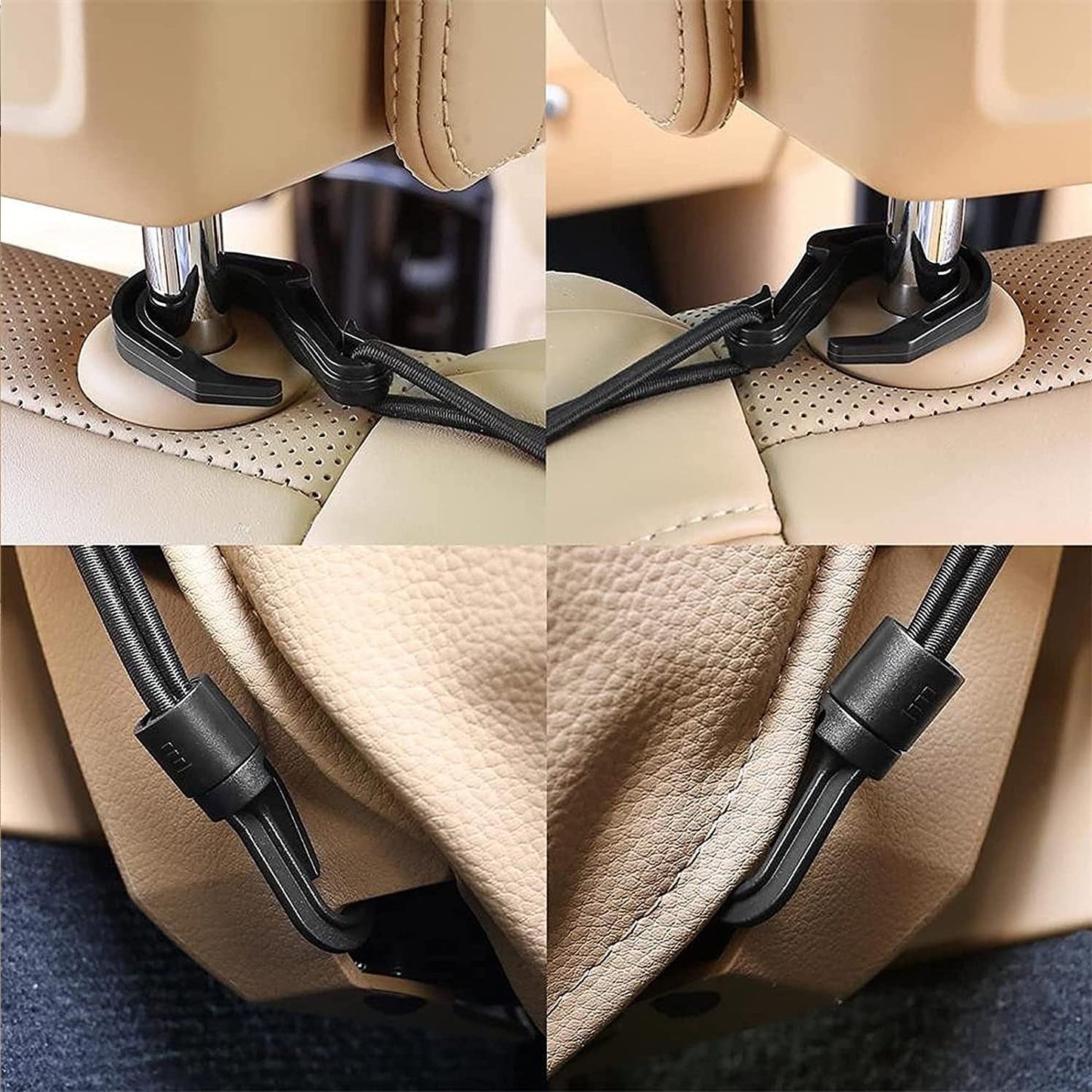 3-Layer Car Mesh Organizer – Seat Back Storage Net & Pet Barrier