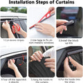Magnetic Car Window Curtains (4 Pcs) – Side Window Sun Shade & Privacy Cover, Removable Car Sun Protection Screen (Black)