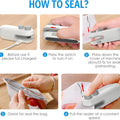 Portable Handheld Sealer Machine for Food Packets – USB Rechargeable