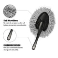 Car Interior Deep Cleaning Combo Kit - 2 Dashboard Cleaning Brushes, 1 Mini Microfiber Car Duster & 1 Microfiber Cloth