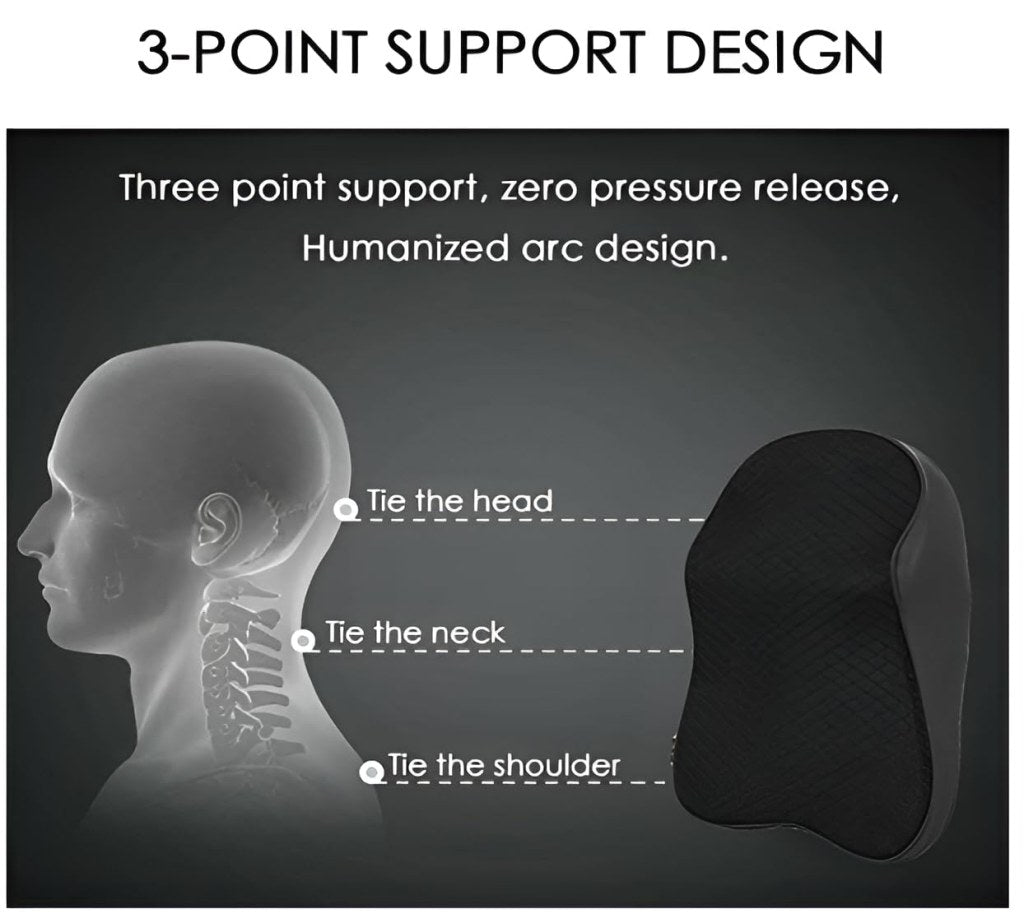Memory Foam Car Neck Rest Pillow – Comfortable Neck & Cervical Support (Pack of 1)