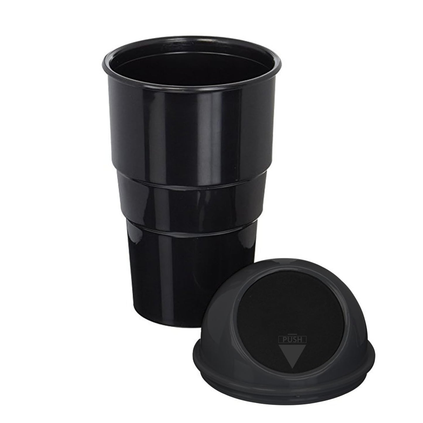 Portable Car Dustbin with Lid –  Car Garbage Bin, Mini Trash Can for Car | Cup Holder Design (Multiple Colors)