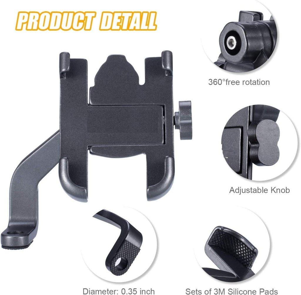 Bike Mobile Holder for Handlebar – 360° Rotatable Phone Stand