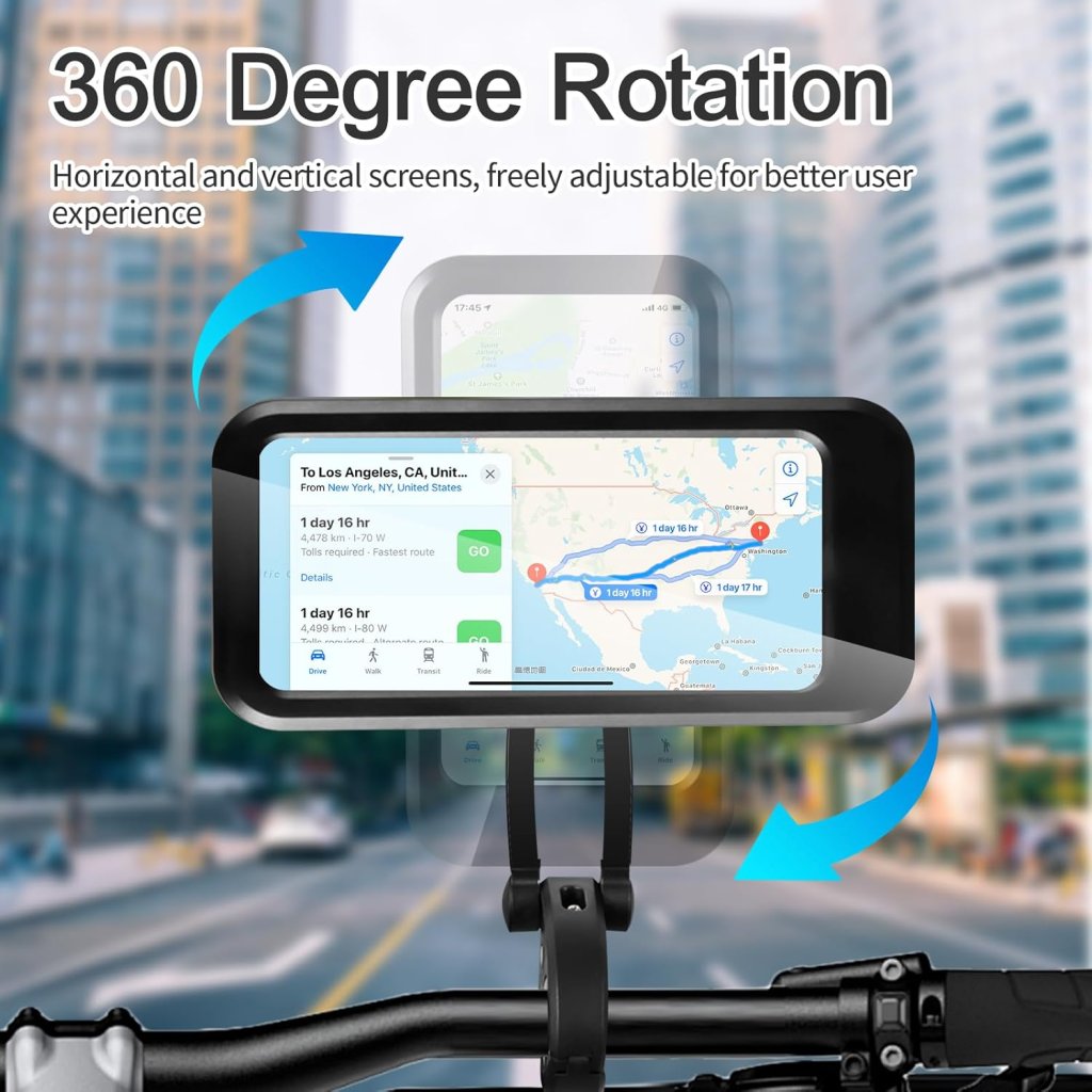 Bike Mobile Holder for Handlebar – 360° Rotatable Phone Stand