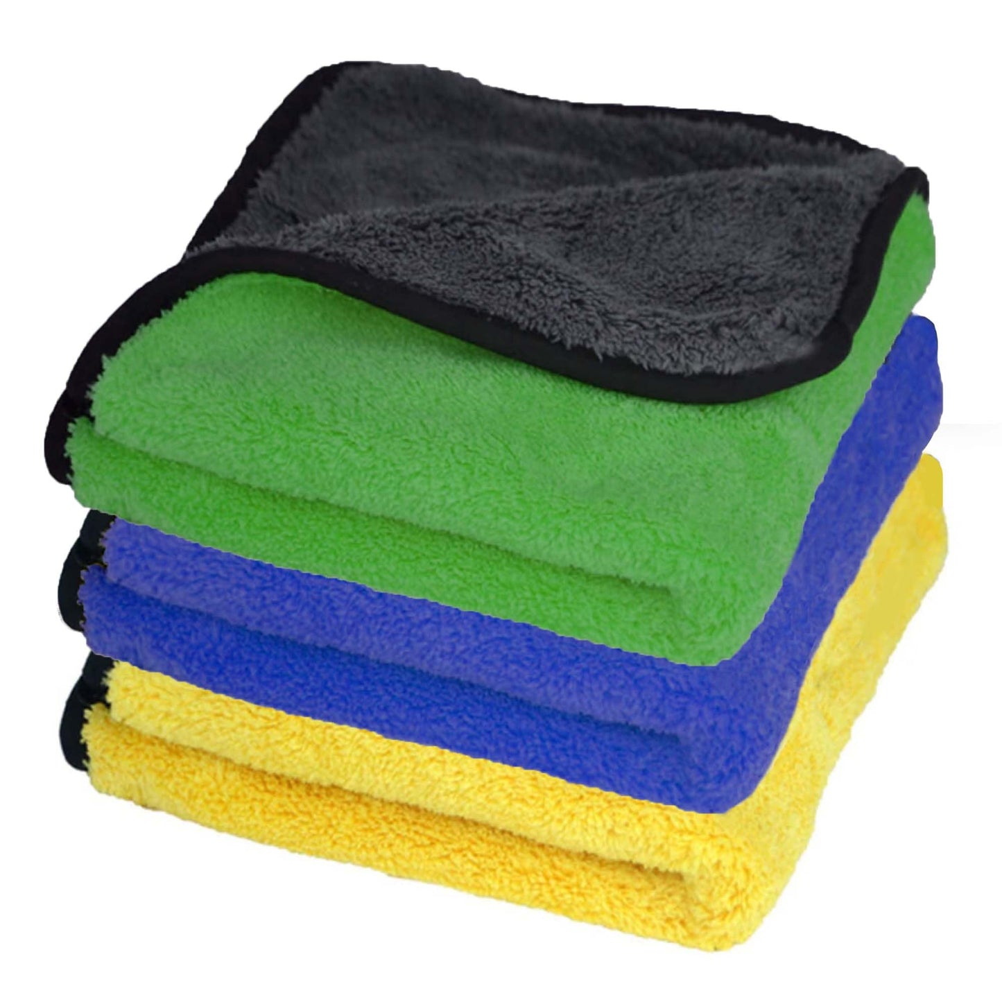 Multipurpose Microfiber Cleaning Cloth for Car, Window & Glass – (Pack of 3, 40×40 cm)