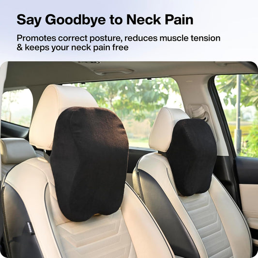 Memory Foam Car Neck Rest Pillow – Comfortable Neck & Cervical Support (Pack of 1)