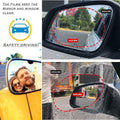 Car Rear View Mirror Anti Fog Film (Oval 2 PCS) | Waterproof Anti-Rain Mirror Protector | Anti-Glare, Anti-Scratch Nano Coating Film | Clear Vision Side Mirror Protection for Cars & SUVs