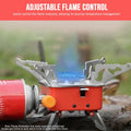 Lightweight Stainless Steel Portable Folding Camping Gas Stove - Outdoor Cooking Stove for Camping, Trekking & Picnic
