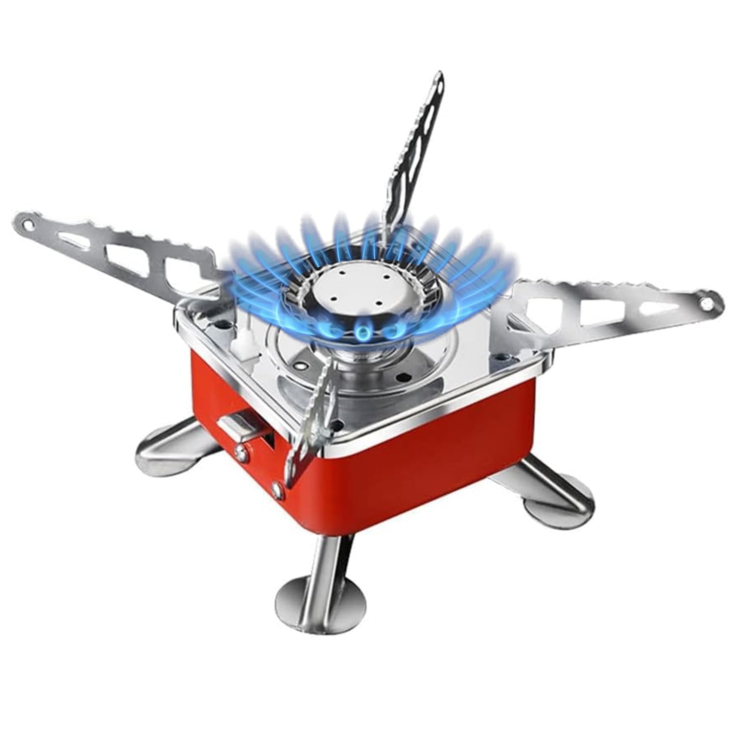 Lightweight Stainless Steel Portable Folding Camping Gas Stove - Outdoor Cooking Stove for Camping, Trekking & Picnic