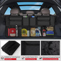 Car Trunk Organizer Backseat Hanging Storage (Black) – Heavy Duty Storage for SUV, MPV & Truck