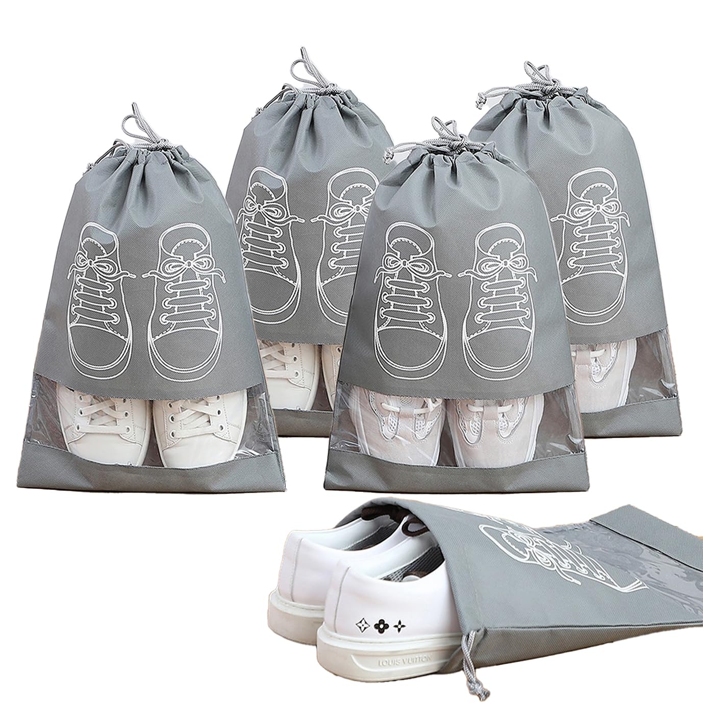Travel Shoe Storage Bags (Pack of 3) – Drawstring Dustproof Shoe Organizer for Travel & Storage