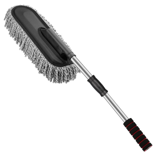 Soft Microfiber Car Duster with Extendable Handle – Scratch-Free Cleaning Brush