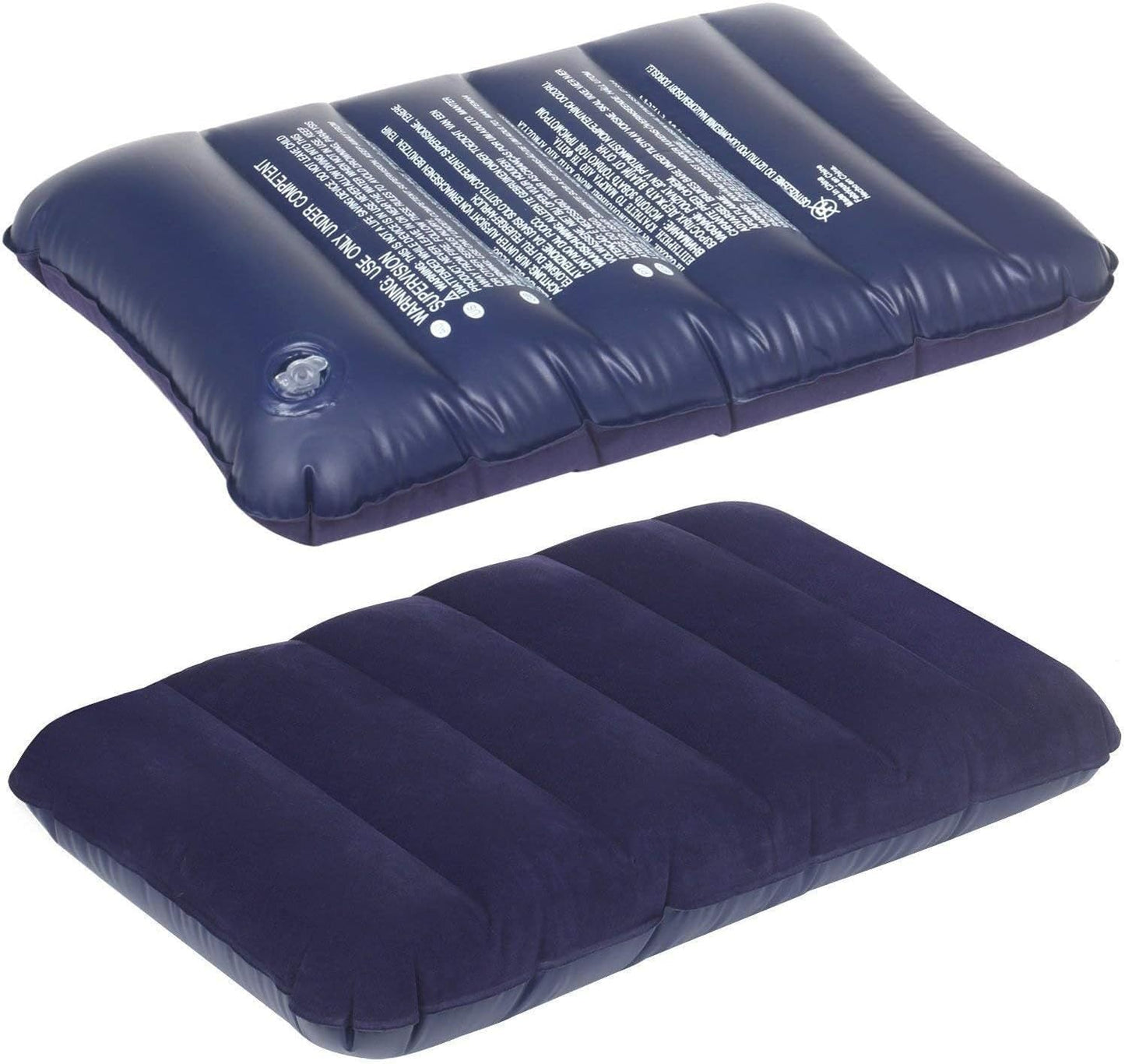 Portable Velvet Air Pillow – Inflatable Camping & Travel Cushion (Pack of 2, Blue)