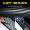 Car Door Sill Protector Carbon Fiber Sticker – Anti-Scratch Entry Guard Strip, Waterproof Door Scuff Protection (5cm x 5m, Black)