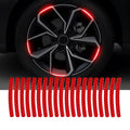 Reflective Wheel Rim Stickers for Cars & Bikes – Waterproof Safety Strips (Set of 20)