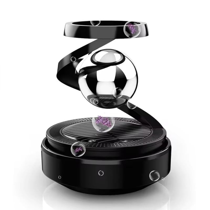 Solar Aroma Car Air Freshener – Rotating Dashboard Perfume Diffuser