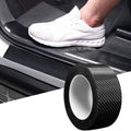 Car Door Sill Protector Carbon Fiber Sticker – Anti-Scratch Entry Guard Strip, Waterproof Door Scuff Protection (5cm x 5m, Black)