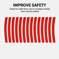 Reflective Wheel Rim Stickers for Cars & Bikes – Waterproof Safety Strips (Set of 20)