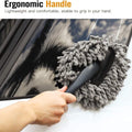 Multipurpose Mini Microfiber Car Duster Brush with Handle (Pack of 1) – Interior & Exterior Cleaning Mop for Car & Home (Black)