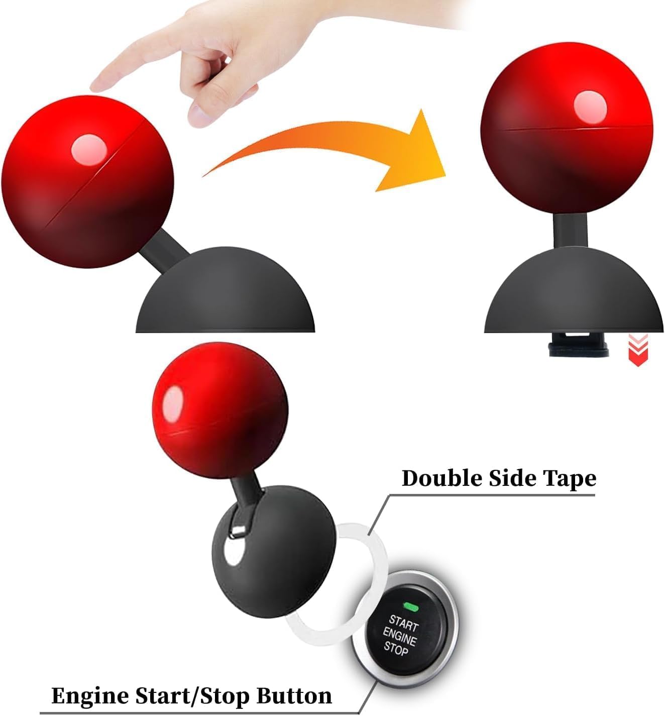 Car Push-To-Start Button Cover – Stylish Interior Protection