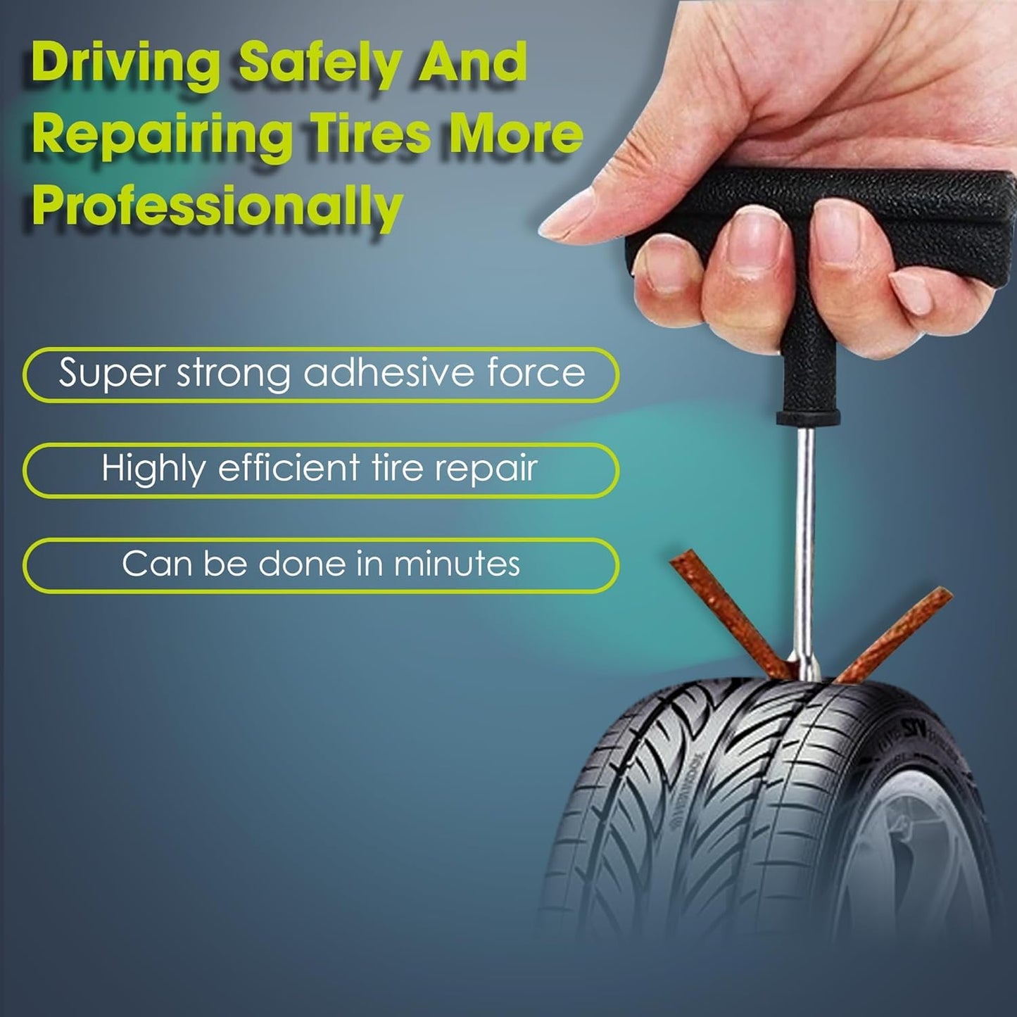 All-in-One Car Tyre Puncture Repair Kit – Fast Tubeless Tyre Plug Solution