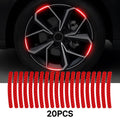 Reflective Wheel Rim Stickers for Cars & Bikes – Waterproof Safety Strips (Set of 20)