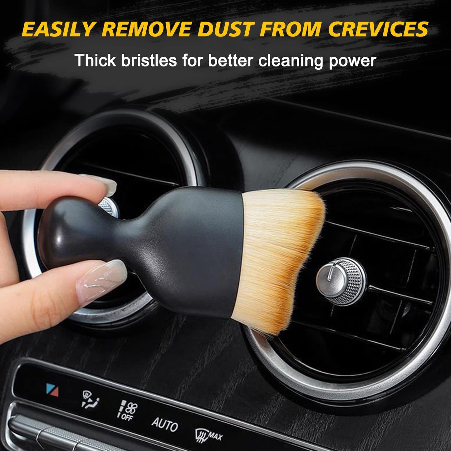 Scratch-Free Car Interior Cleaning Brush for AC Vents & Dashboard (Combo 2 Pcs)
