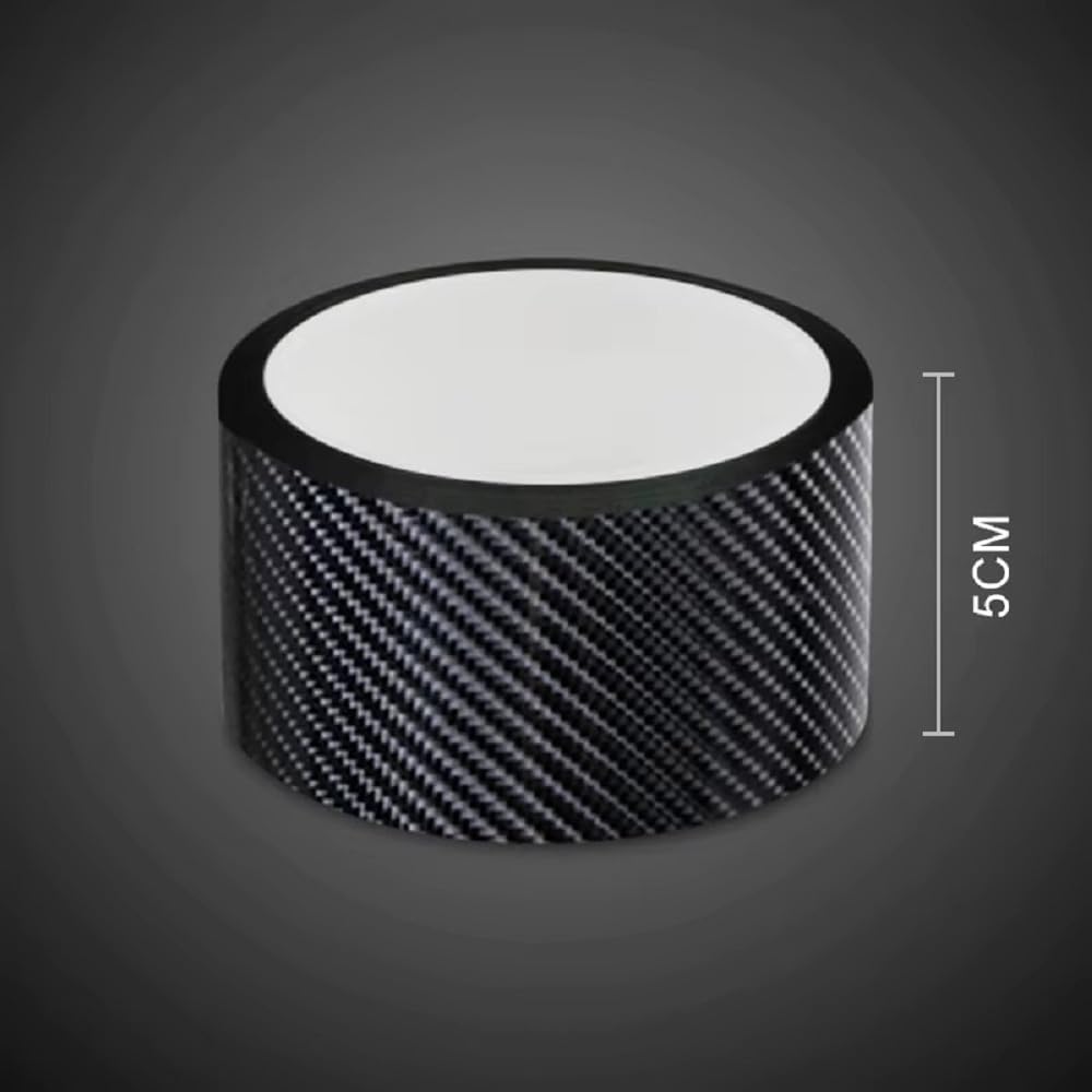 Car Door Sill Protector Carbon Fiber Sticker – Anti-Scratch Entry Guard Strip, Waterproof Door Scuff Protection (5cm x 5m, Black)