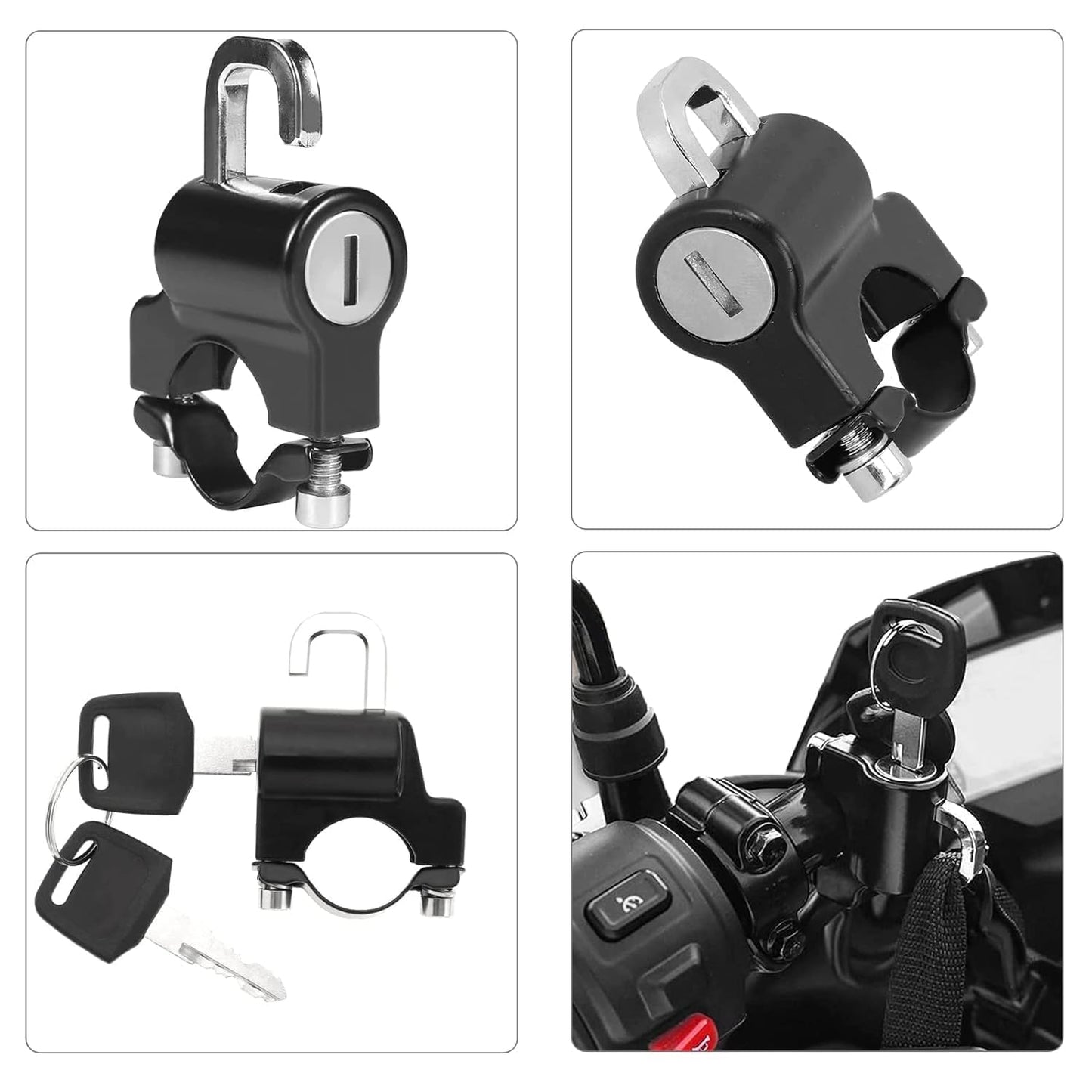 Motorcycle Helmet Lock – Anti-Theft Handlebar Mounted Safety Lock
