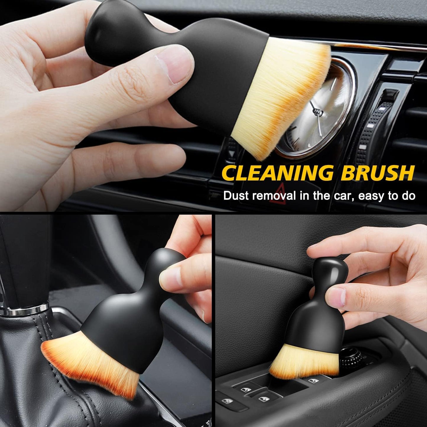 Scratch-Free Car Interior Cleaning Brush for AC Vents & Dashboard (Combo 2 Pcs)