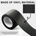 Car Door Sill Protector Carbon Fiber Sticker – Anti-Scratch Entry Guard Strip, Waterproof Door Scuff Protection (5cm x 5m, Black)