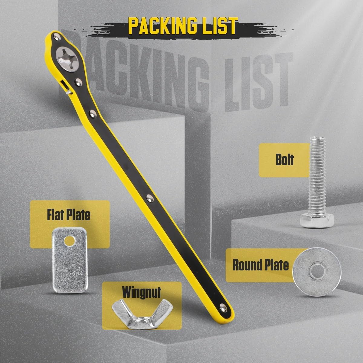 Universal Car Jack Ratchet Wrench – 360° Forward & Reverse Speed Handle Tool