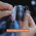 Vacuum Magnetic Phone Holder for Car Dashboard, Mirror & Desk – 360° Rotating Suction Mount