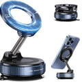 Vacuum Magnetic Phone Holder for Car Dashboard, Mirror & Desk – 360° Rotating Suction Mount