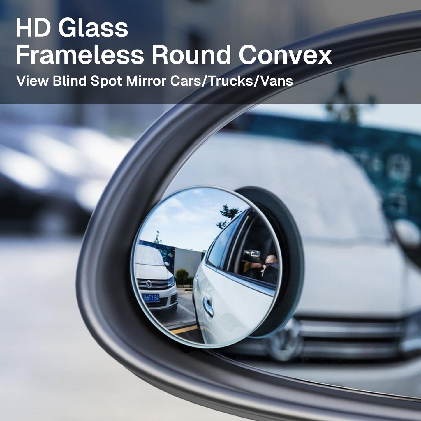 Blind Spot Mirror for Car – Round HD Convex Side Mirror (Pack of 2)