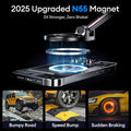 Vacuum Magnetic Phone Holder for Car Dashboard, Mirror & Desk – 360° Rotating Suction Mount
