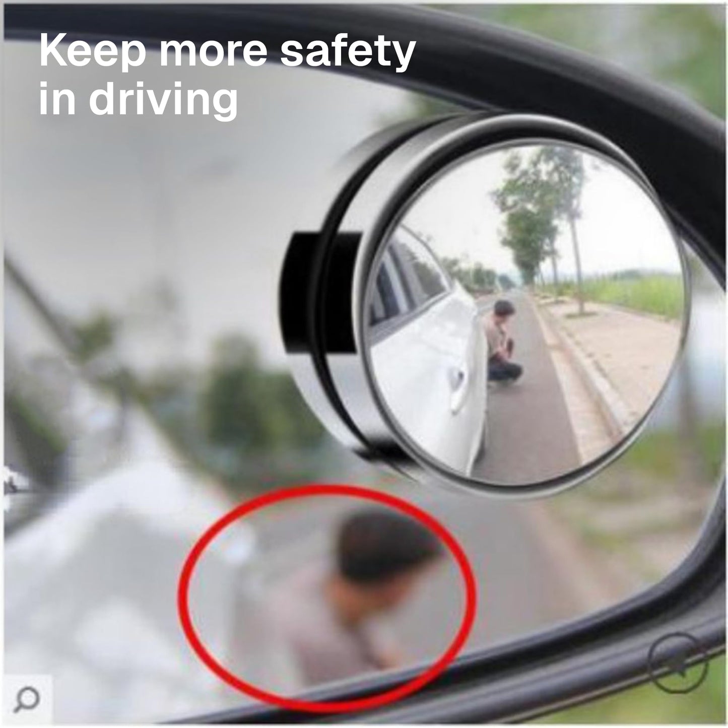 Blind Spot Mirror for Car – Round HD Convex Side Mirror (Pack of 2)